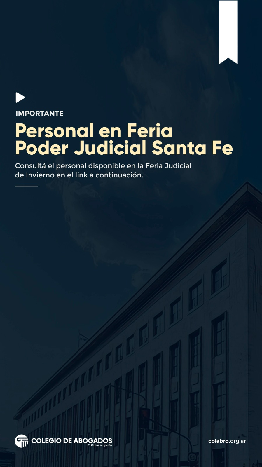 Personal en feria - Poder Judicial de la Provincia de Santa Fe - Julio 2024